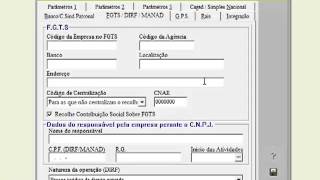 Configuração do sistema eContab para exportação sefip [upl. by Fulks]