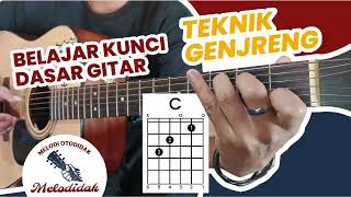 BELAJAR KUNCI DASAR GITAR DAN CARA GENJRENG STRUMMING SENAR GITAR ❗❗ Untuk Pemula [upl. by Anoved237]