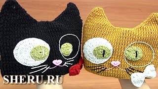 How to Crochet Cat Hat Урок 6 часть 1 из 2 Детская шапочка [upl. by Ahsirt]