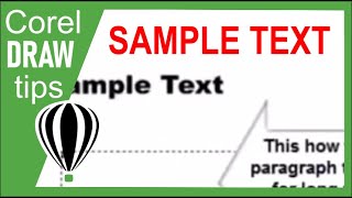 Using the Text tool in CorelDRAW [upl. by Audra832]