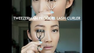 Tweezerman PROCURL LASH CURLER vs PROMASTER LASH CURLER DEMO [upl. by Triny]