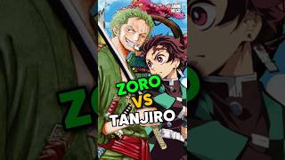 Zoro Lawan Tanjiro Siapa Menang ❓  One Piece shorts [upl. by Arbuckle294]