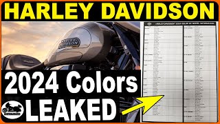 2024 HARLEY DAVIDSON Model Release Date amp New Colors Leaked [upl. by Jahncke101]