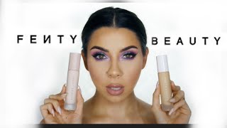 Fenty Beauty Foundation and Primer Review Wear Test and Demo  Tina Kosnik [upl. by Yona]