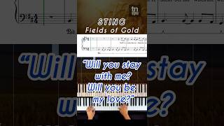 Sting Fields of Gold Piano Tutorial with Sheet Music and Lyrics [upl. by Nylanej63]