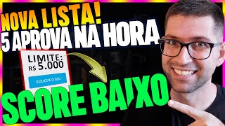 🎆 NOVO 5 Cartões que estão APROVANDO com muita facilidade SCORE BAIXO [upl. by Firehs]