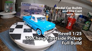 MCB035 Revell 125 66 Chevy Fleetside Pickup Full Build [upl. by Morril]