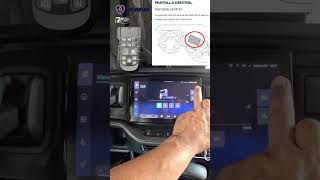 Mando en la consola central del Scania de la unidad de control de la suspensión neumática [upl. by Ymmas287]