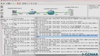 CCNA IPv6 DHCP server and DHCP relay agent configuration and testing Dynamic IPv6 [upl. by Alanah]