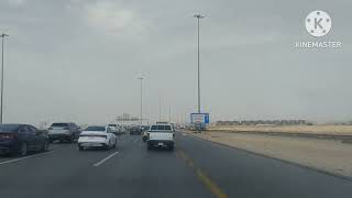 Dammam road to al rimal sinayyah first day of service from vacation of after ramadan [upl. by Atsilac]