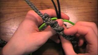 How to Paracord lanyard quotDNAquot Knot [upl. by Ahseena]