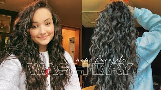 THE BEST WASHDAY ROUTINE for wavy hair how to get volume AND definition Soft and bouncy waves [upl. by Ardnaxila289]