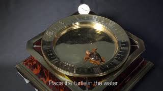 Gübelin Very Fine and Rare Gilt Silver Floating Turtle Mystery Clock circa 1925 [upl. by Zollie35]