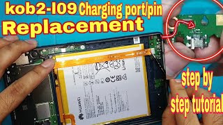 kob2l09 Charging PortPin Replacement  Step By Step Tutorial huaweimatepad T8repair Guide [upl. by Mcneil490]