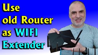 How to convert your router into an access point Connect 2 routers together [upl. by Arahsit649]