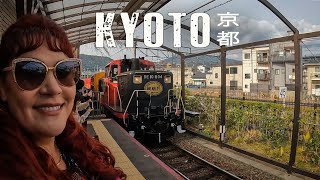 Saga Torokko Station  Kimono Forest  Hozugawa River Boat Ride Arashiyama Kyoto [upl. by Oihsoy673]