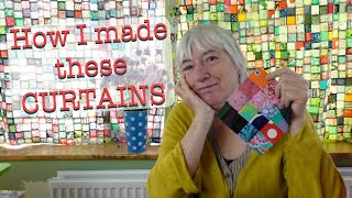 Postage Stamp Block TUTORIAL turn those scraps into curtains [upl. by Windy569]