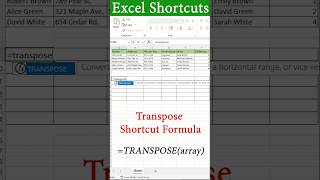 Transpose in Excel✅ Interchange Row amp Column in EXCEL🔥😯 excel exceltricks inndepthstudy [upl. by Lledroc617]