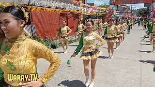 DOLORES NATIONAL HIGH SCHOOL Marching Band Majorettes 🎉 Arteche Eastern Samar fiesta [upl. by Onia622]