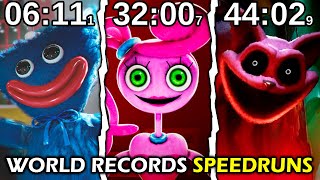 Poppy Playtime Chapter 1 2 3  The REAL World Records SPEEDRUNS No Glitches [upl. by Epillihp]