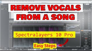 How to remove vocals from a song with spectralayers 10 pro [upl. by Sivlek]