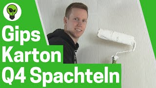 Gipskarton Spachteln Q4 ✅ GENIALE ANLEITUNG Wie Rigipsplatten auf Qualitätsstufe Q4 Verspachteln [upl. by Kinzer705]