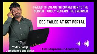 How to solve “Failed to establish connection to the server Kindly restart the Emsigner” gst [upl. by Neirbo]