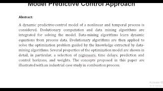 Optimization of Temporal Processes A Model Predictive Control Approach [upl. by Evilc641]