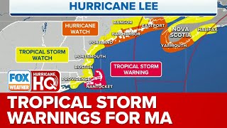 Tropical Storm Warnings Up For Coastal Massachusetts As Hurricane Lee Looms [upl. by Nylecoj]