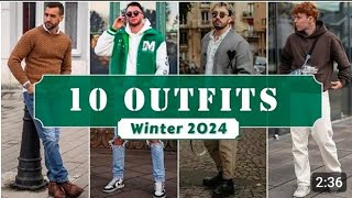 10 Latest Winter outfit ideas for man 2024  mans fashion trending fashion outfit [upl. by Tannen]