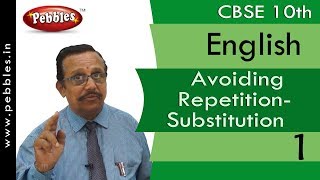 Avoiding RepetitionSubstitution and Omission  EnglishWork Book  CBSE Class 10 [upl. by Carrie]