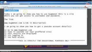 How to use bugmenot for user accounts and passwords [upl. by Iaj766]