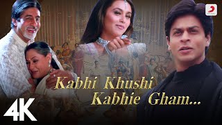 Kabhi Khushi Kabhie Gham  Title Track  Shah Rukh Khan  Lata Mangeshkar  4K Video [upl. by Haldis463]