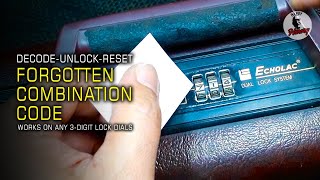 How to Decode Unlock amp Reset Forgotten Combination Locks on Any Suitcase Luggage amp Briefcase [upl. by Jarvey]