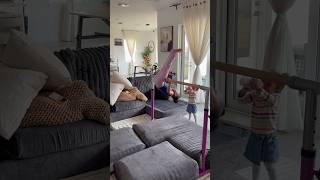 Dad catches daughter doing flips in the living room shorts [upl. by Onek]