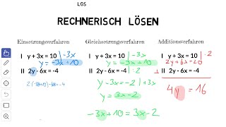 Lineare Gleichungssysteme LGS rechnerisch lösen [upl. by Allegra]