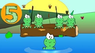 Five Little Speckled Frogs Nursery Rhyme  Classic Nursery Rhymes Video for Kids [upl. by Flann577]