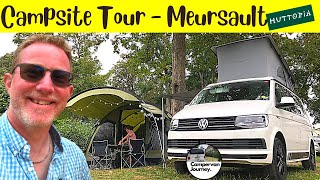 5 Minute Campsite Tour and Review  Huttopia Meursault Burgundy France [upl. by Neffirg]