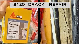 Foundation Crack Repair Sika [upl. by Olia]