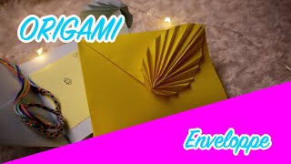 COMMENT FAIRE UNE ENVELOPPE AVEC UN RABAT EN FORME DE FEUILLE EN ORIGAMI [upl. by Erda]