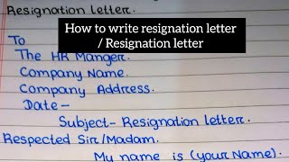 How To Write Resignation Letter Resignation Letter In Englishnsstudycenter01 [upl. by Pironi]