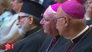 UDIENZA PAPA FRANCESCO A BARTOLOMEO E CONFERENZA CENTESIMUS ANNUS 2018 05 26 [upl. by Dyane]