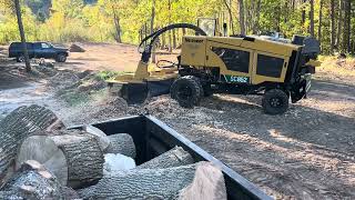 Vermeer stump grinder working hard [upl. by Geoffrey]