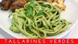 COMO HACER TALLARINES VERDES Pasta Verde Receta Peruana [upl. by Aramat662]