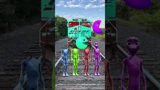 equal dame tu cosita red pink purple amp green alien dance vs pacman [upl. by Naneik]