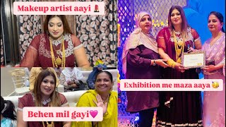 Makeup artist aayi 💄 Mumbra exhibition me gaye 🥳 Behen mil gayi 🩷🤗  Kauserhamzavlogs [upl. by Dusza68]