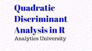 Quadratic Discriminant Analysis  Linear Discrimnant Analysis  Data Science [upl. by Yrram]