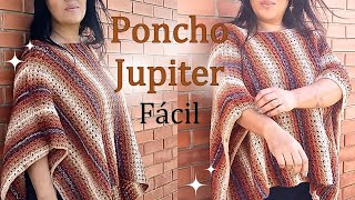 PONCHO DE TRICÔ FÁCIL PONCHO JUPITER [upl. by Hanavas]