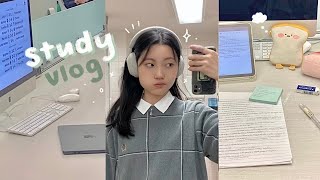 study vlog 🫧 midterms week 6am productive mornings lots of cramming ipad notes 💭 [upl. by Marylee]