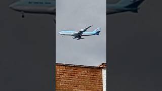 Korean Air cargo B 747 Approaching to Manchester airport London [upl. by Halonna838]